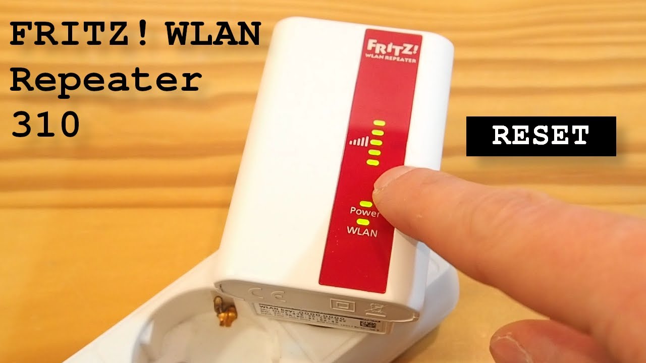 FRITZ! WLAN Repeater 310 Wi-Fi extender • Factory reset