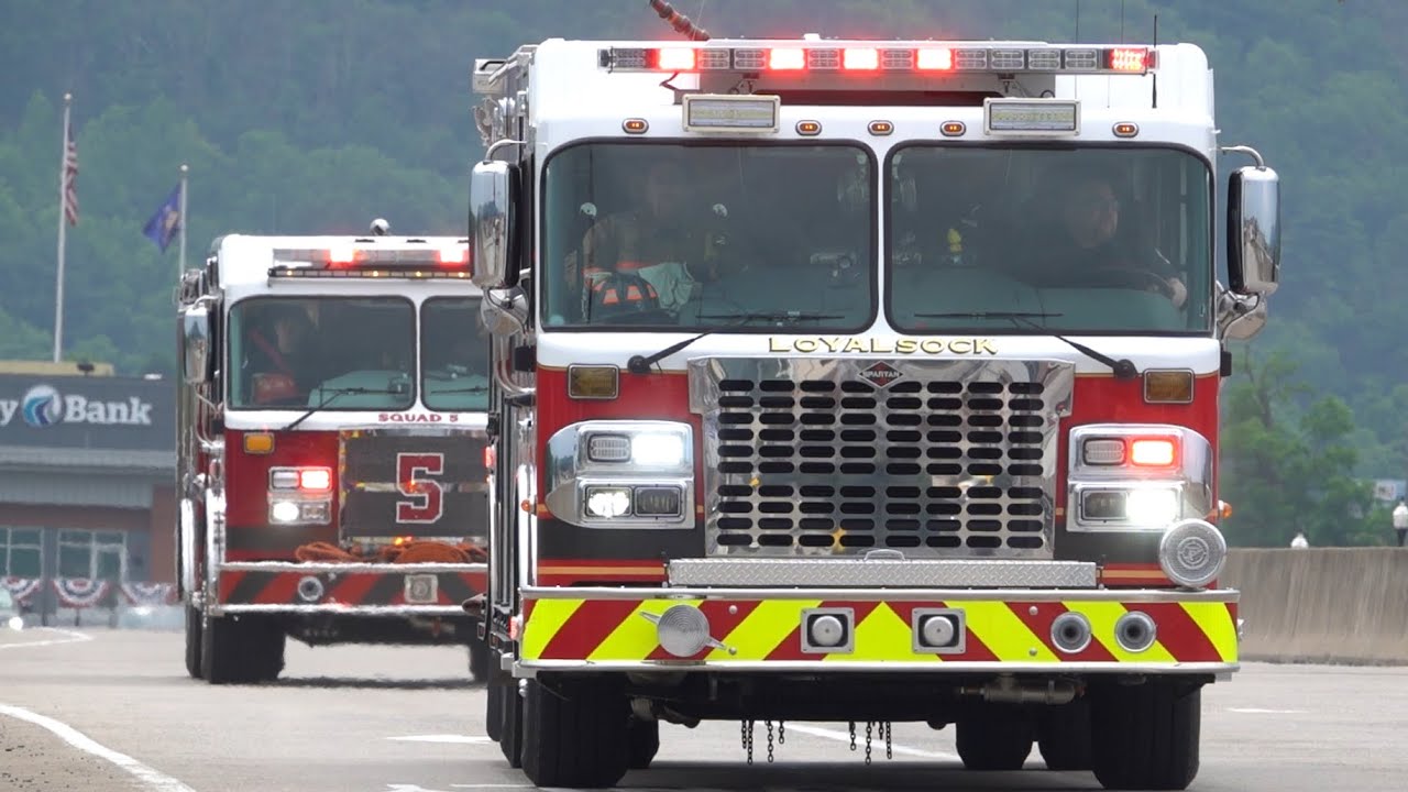 South Williamsport Fire Department BRAND NEW Squad 5 & Loyalsock Fire Company Engine 18 Responding