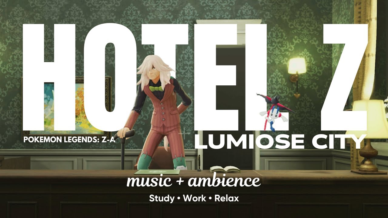 📍 Hotel Z 🗼 Lumiose City | 1 Hour Chill Pokémon Jazz | Pokémon Legends: Z-A | Study Music | Work Aid