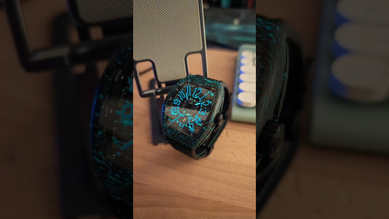 Franck muller vanguard krypton carbon v45 法穆兰有史以来唯一最独一无二的表 法穆兰FM会发光的碳纤维表壳和表盘 最独特的工艺 #luxurywatches
