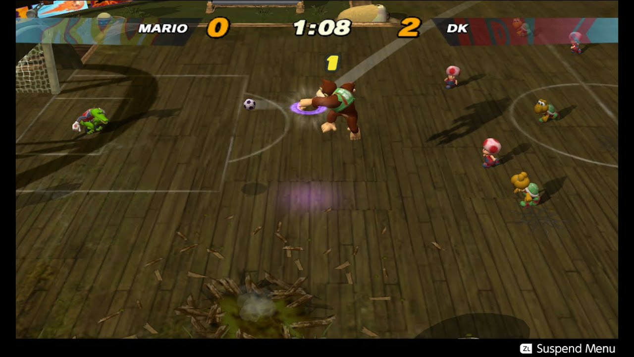 Super Mario Strikers Bowser Cup Legend Difficulty Power Ups/Super Strikes/Bowser On With DK