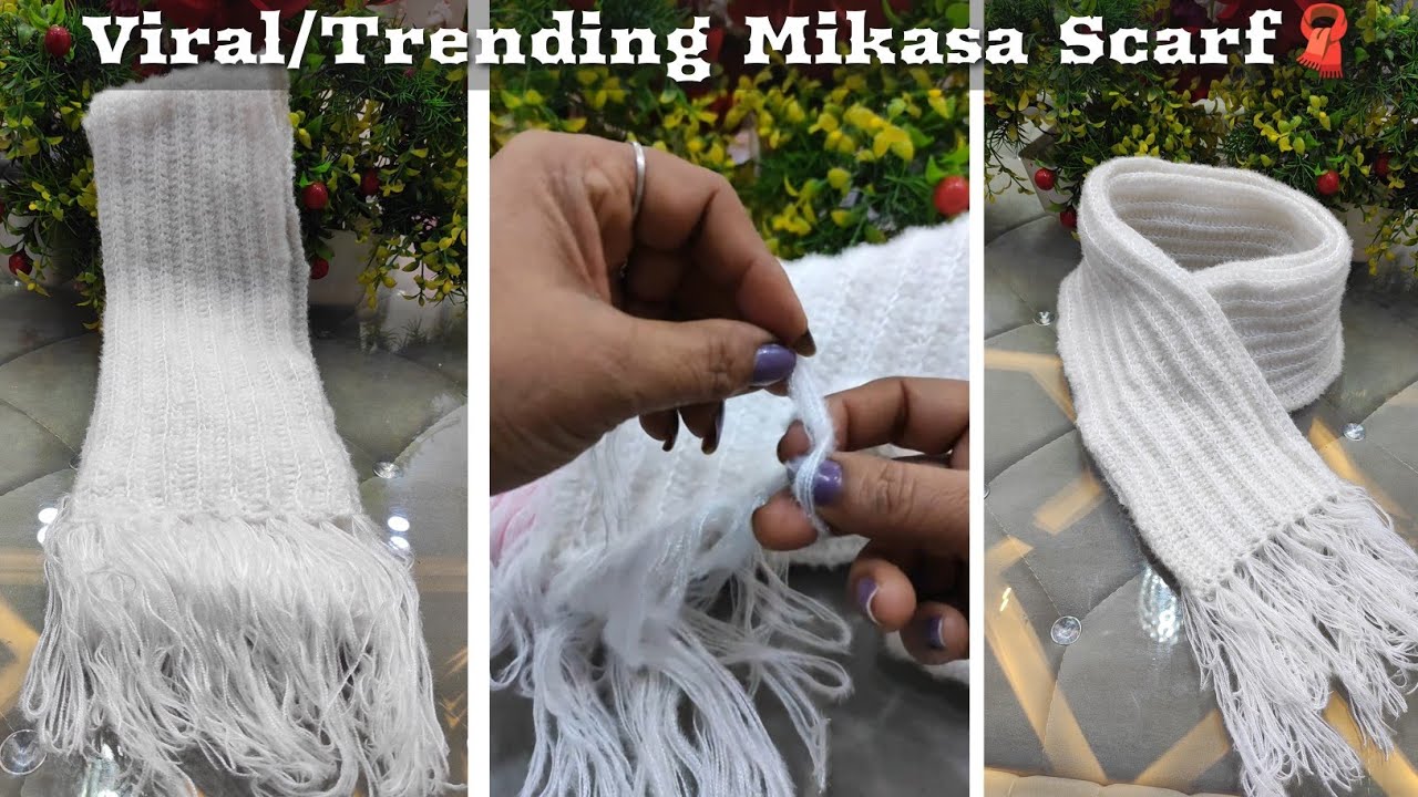 How To Make Viral/Trending Mikasa scarf🧿