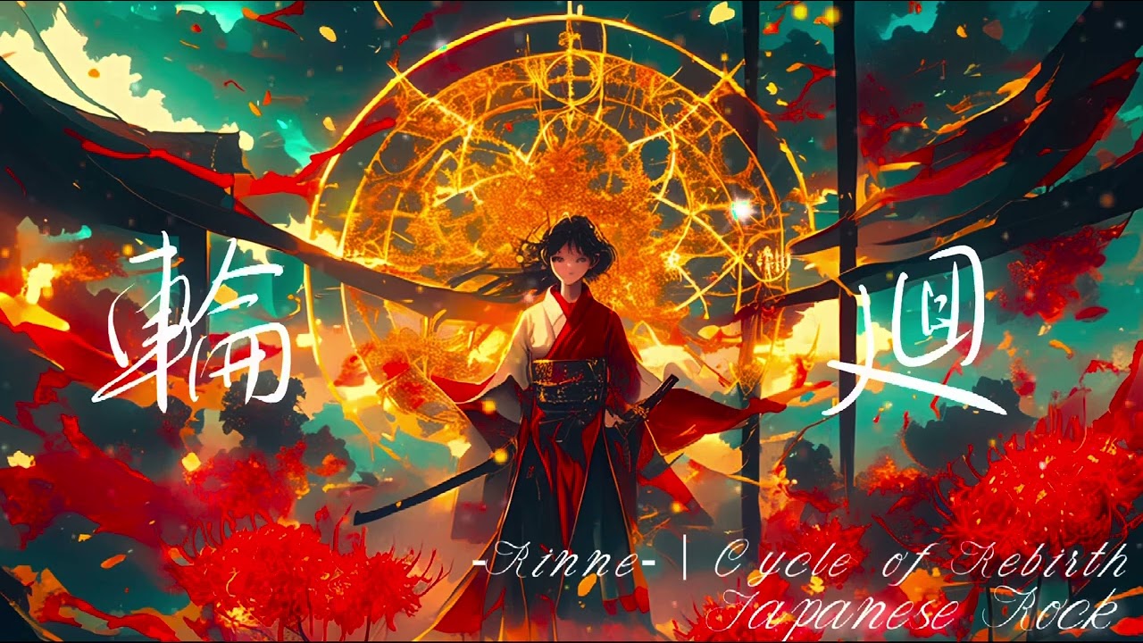 輪廻 -Rinne-｜Cycle of Rebirth 生と死を駆け抜ける、重厚な和ロック【和風ロック】 【緋色 -Hiiro-】【Japanese Rock Music】