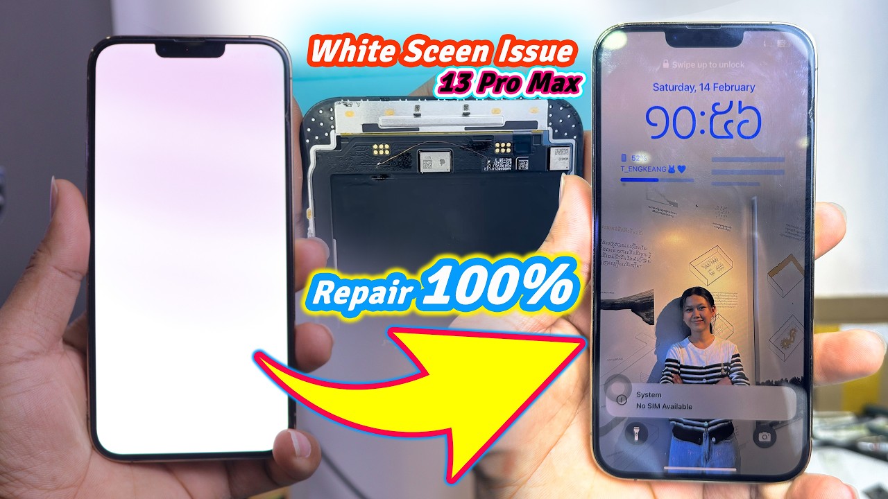 iPhone 13 Pro Max White Screen Repair 100%
