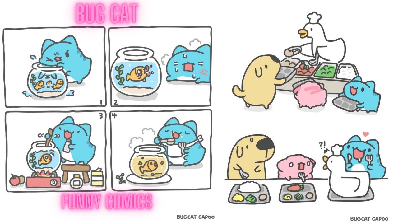 The story of a cat - Funny BugCat-Capoo Comics .