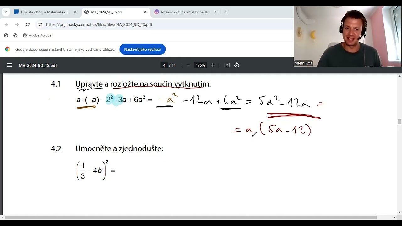 Cermat test matematika 9.třída: 2.náhradní termín 2024