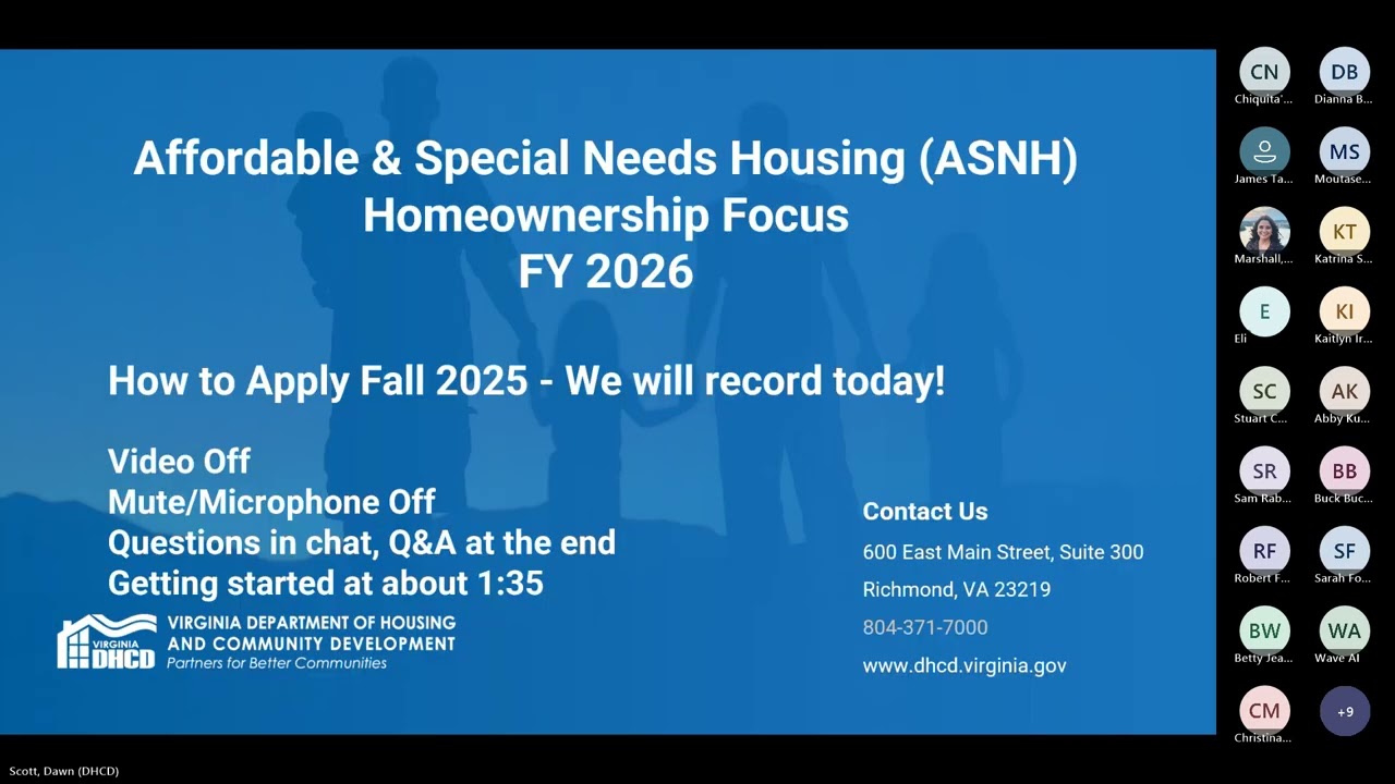 Fall 2025 ASNH Homeownership How-to-Apply Webinar