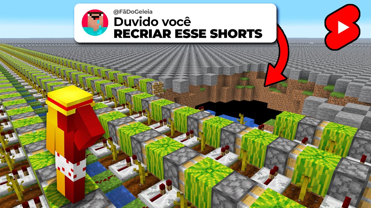 RECRIANDO shorts fake de minecraft da minha for you