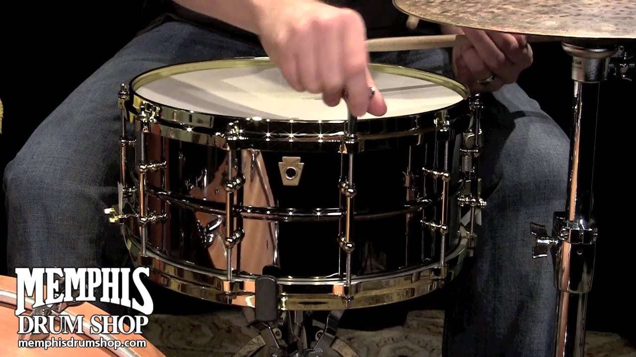 Ludwig 14x6.5 Black Beauty Snare Drum with Brass Hardware and Tube Lugs (LB417BT)