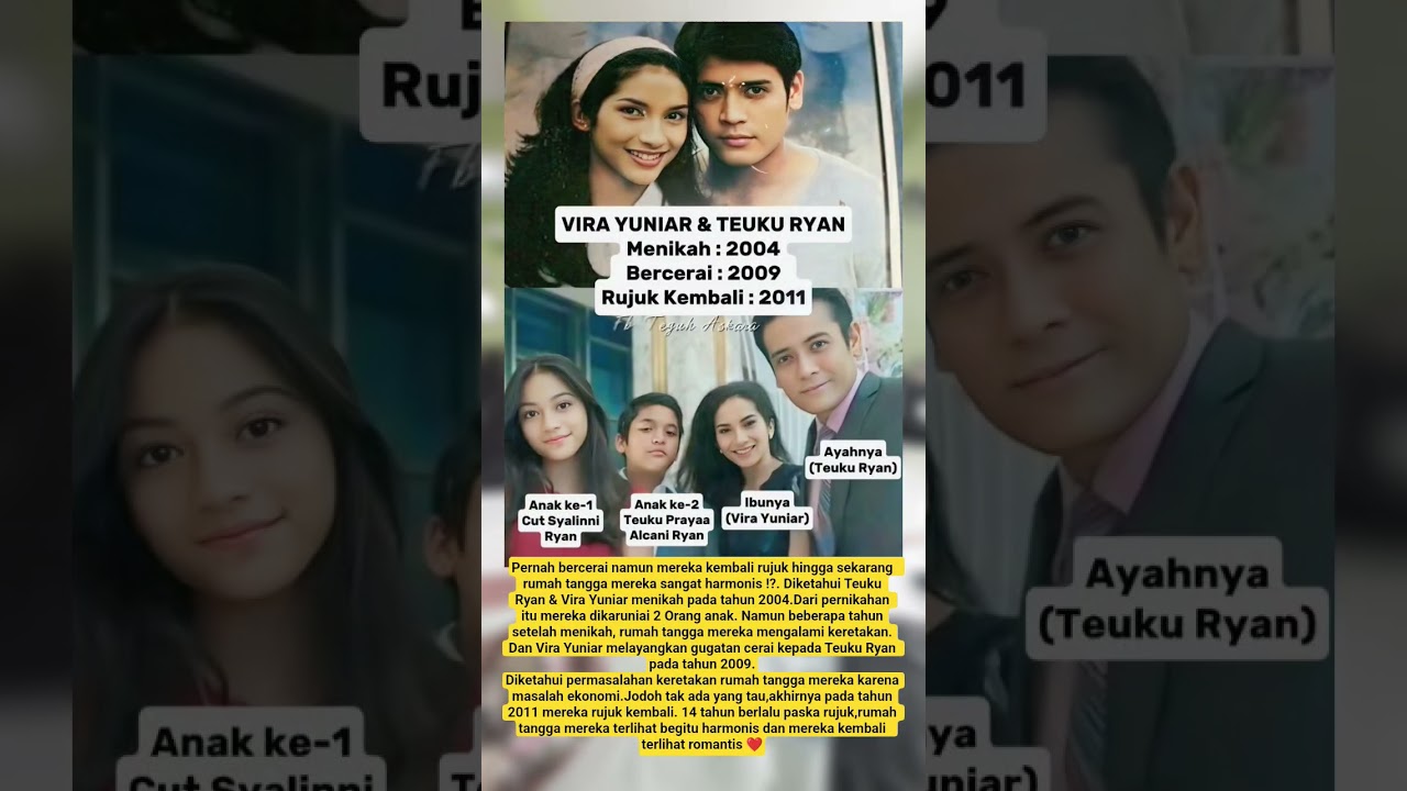 Potret Keluarga Artis Teuku Ryan & Vira Yuniar yang Harmonis setelah Cerai dan Rujuk Kembali #shorts