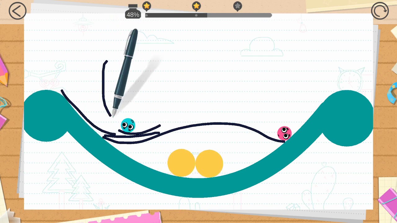 Love Balls Level 1 ~ 51 - Draw lines and bump the balls! Super Tapx