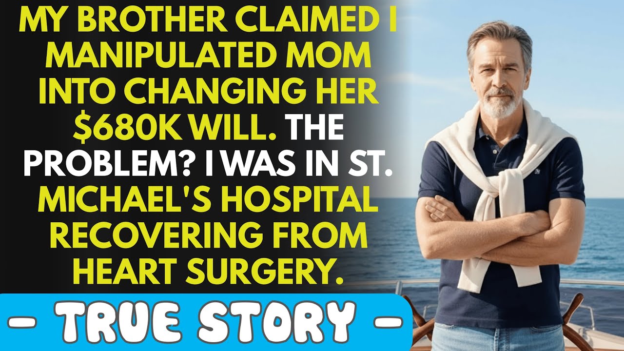 My brother sued me for exploiting our dying mother. I was recovering from heart surgery...