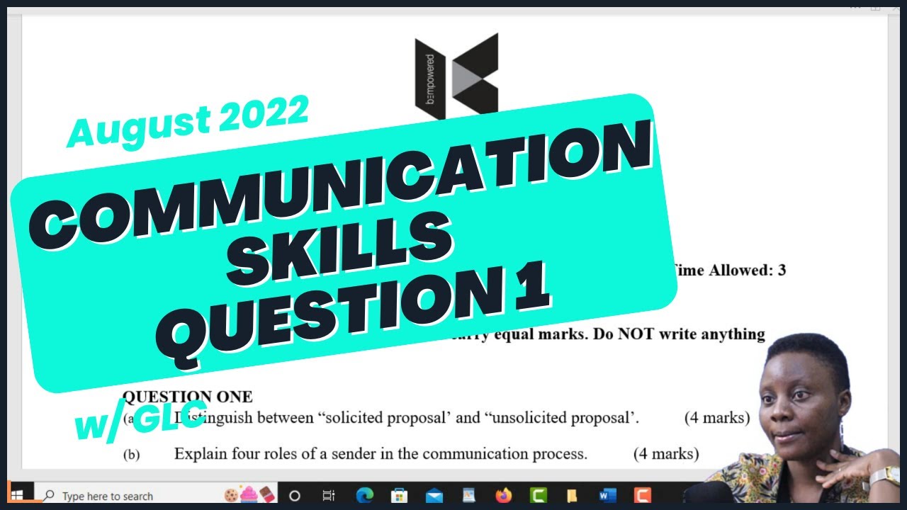 CPA COMMUNICATION SKILLS AUGUST 2022 Q1