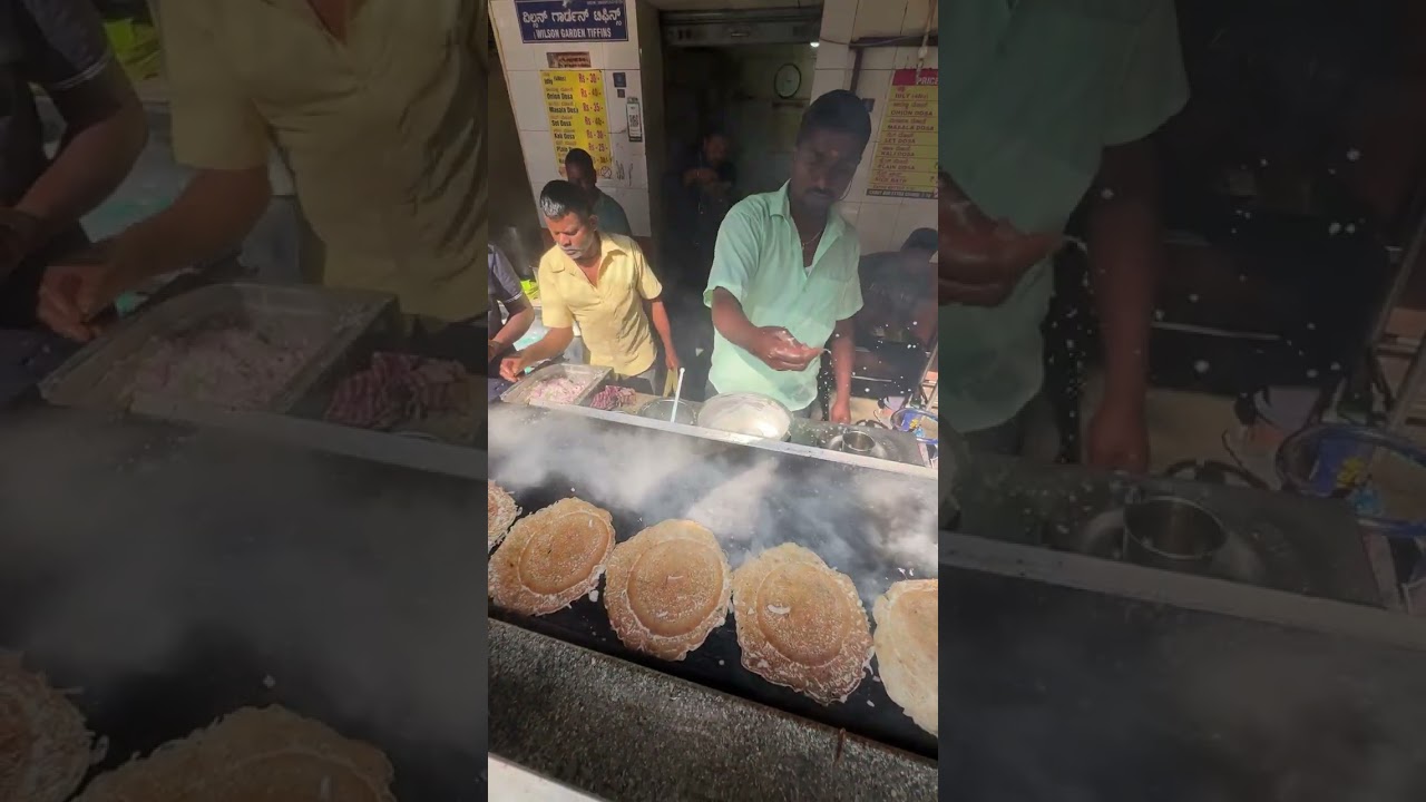 Onion Uttpam Dosa Making In Bangalore | Indian Street Food