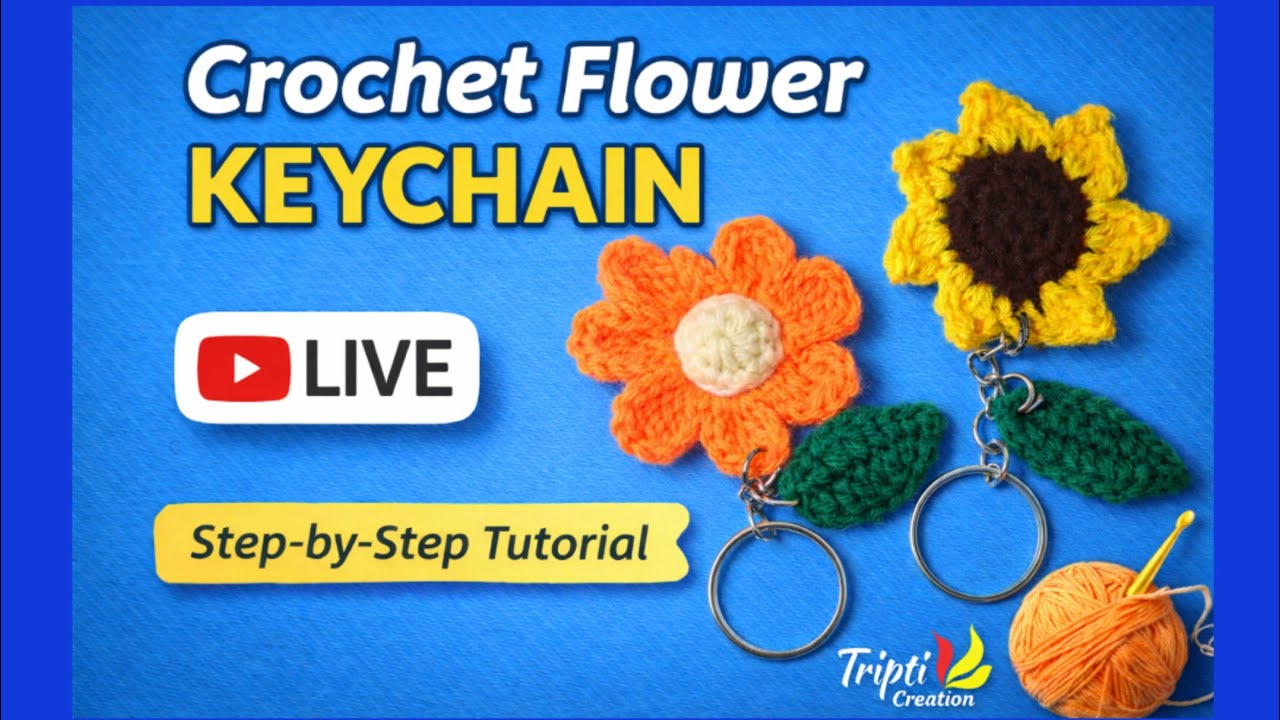 Chrochet Keychain Tutorial Step by Step | Handmade Keychain Crochet Tutorial🔥| Tripti Creation 