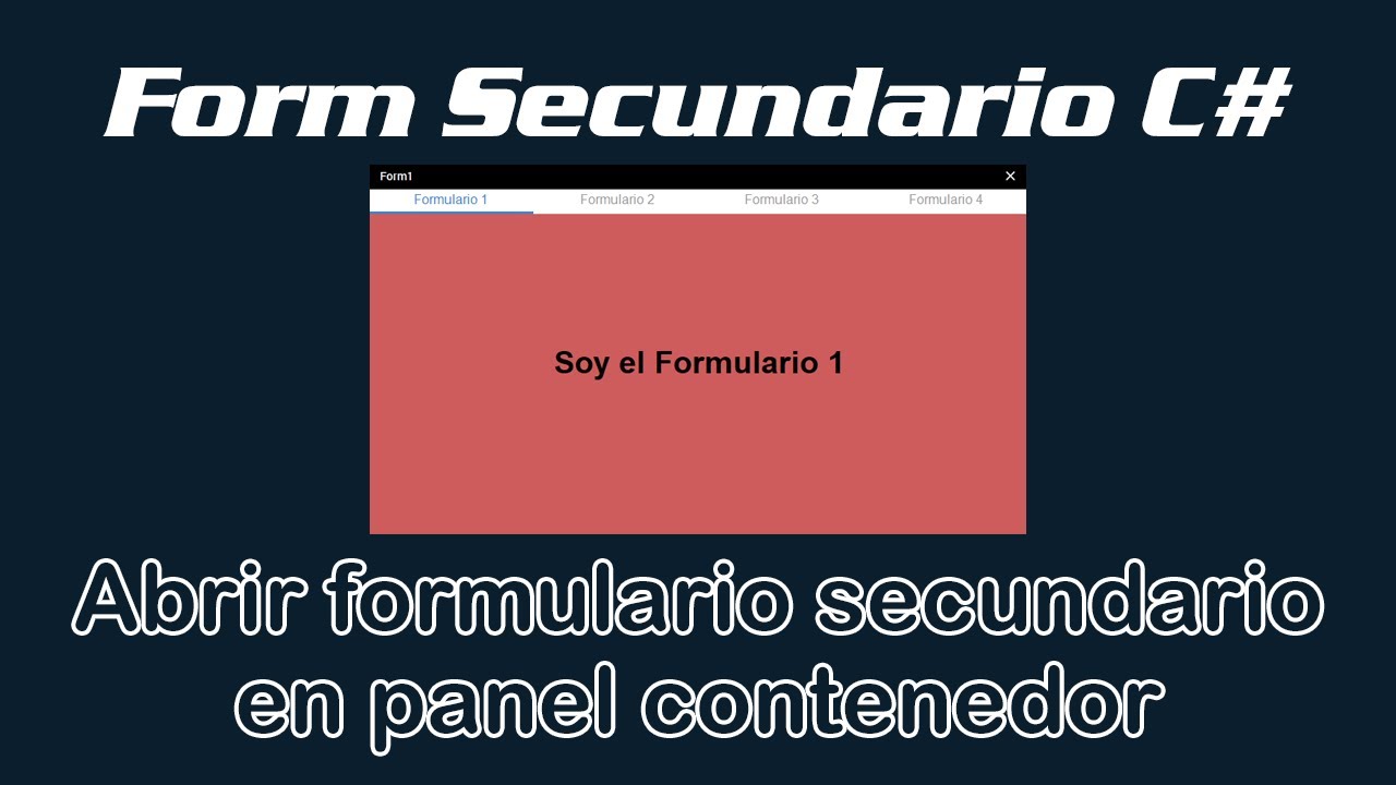Abrir Formularios Secundarios en Panel Contenedor
