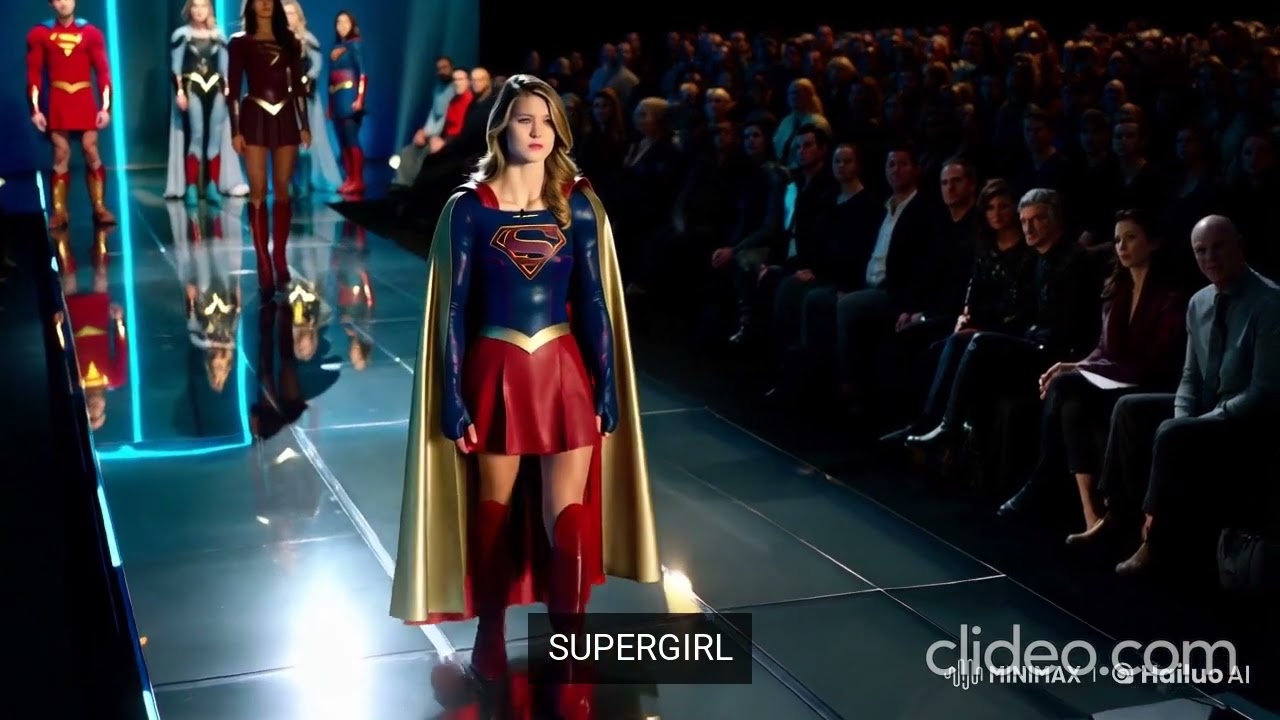 Supergirl desfila seu charme #dc #supergirl #superman #batman #krypto #desfile #melissabenoist #ia