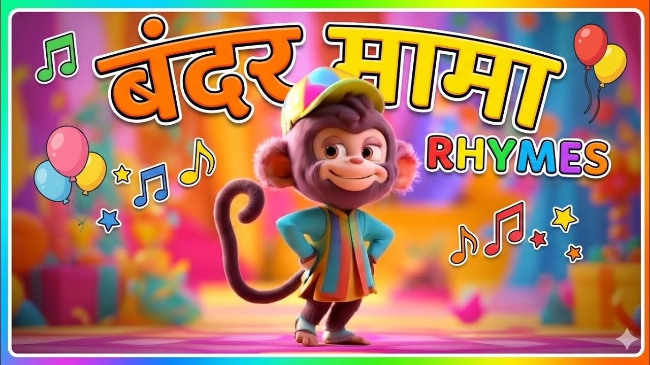 Bandar Mama 🐒 | Hindi Nursery Rhyme for Kids | Suno Suno Rhymes