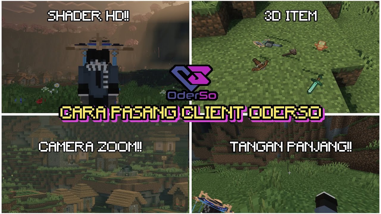 MCPE Jadi Mirip Java?! Tutorial Odero Client Lengkap (Tangan Panjang + 3D Items + Zoom dan lainnya)