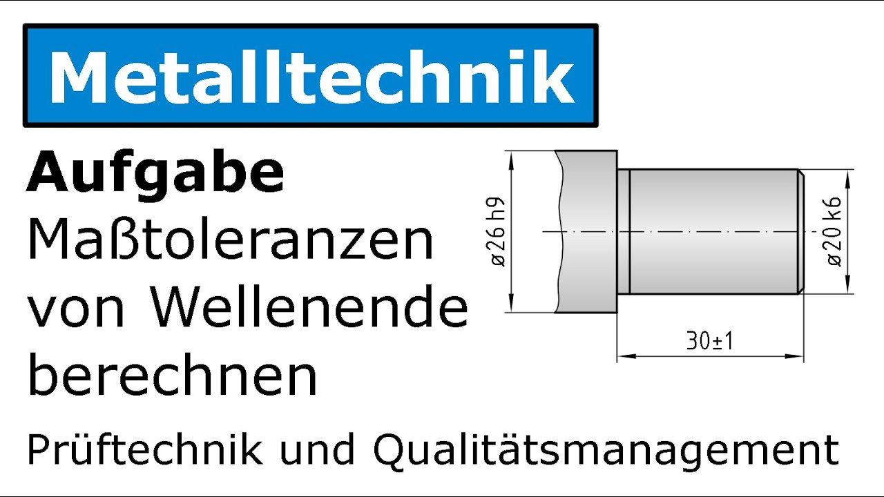 📏 Ma&szlig;toleranzen von Wellenende, Nennma&szlig;, Abma&szlig;e, H&ouml;chstma&szlig;, Mindestma&szlig; [Metalltechnik]