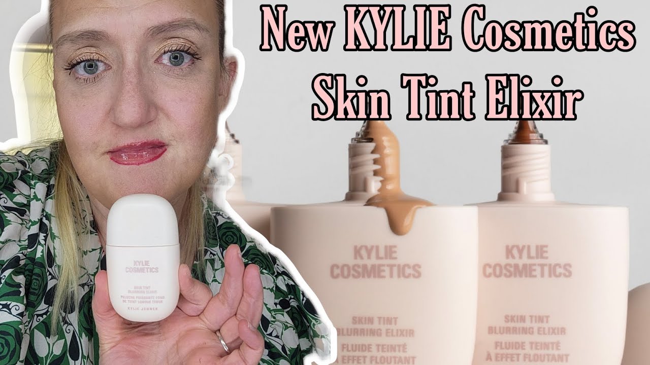 New KYLIE Cosmetics Skin Tint Elixir blurring for dry sk mature skin. #skintint #kyliejennermakeup