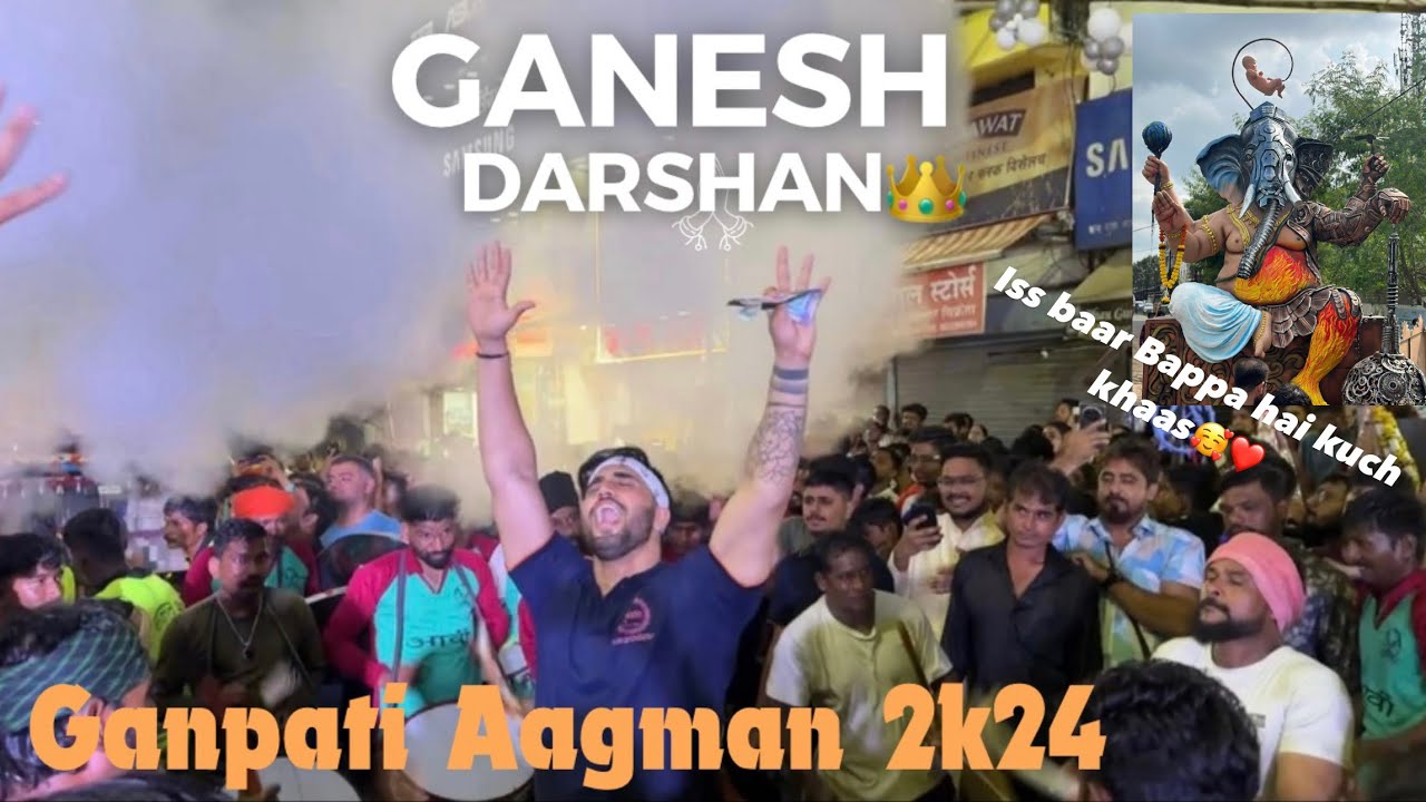 Most viral murti of this year😍 | Ganpati Aagman 2k24 in Nagpur📍❤️| Rudra Roop👑