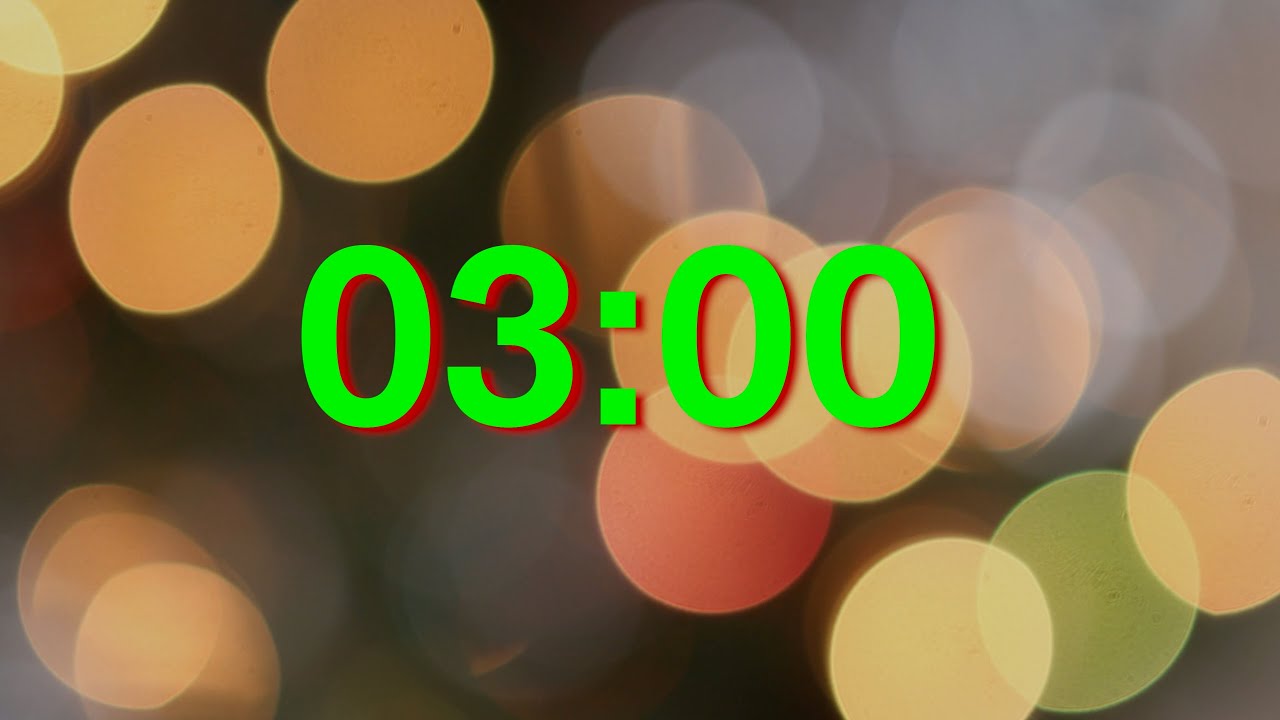 3 min - Christmas Light Bokeh Countdown