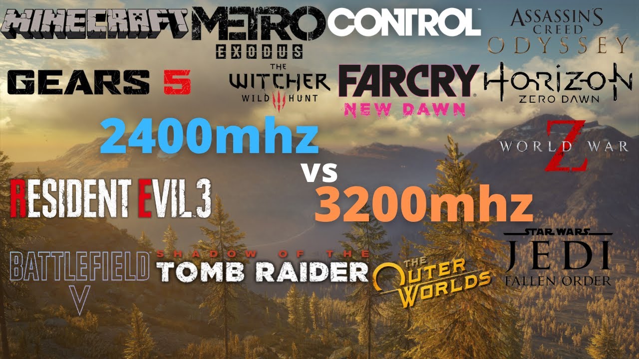 2400mhz vs 3200mhz ram test in 14 games