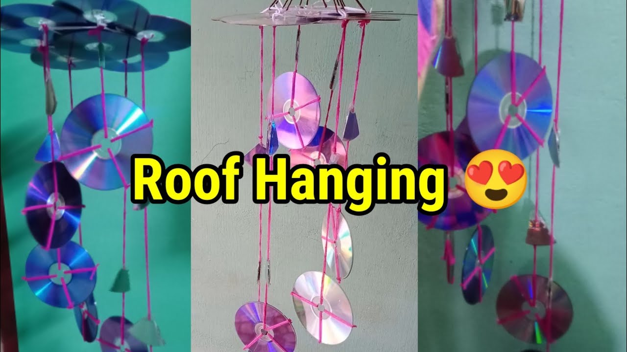 Best home decoration idea with old CD | DIY Waste CD craft | Roof hanging | wall hanging |Home decor