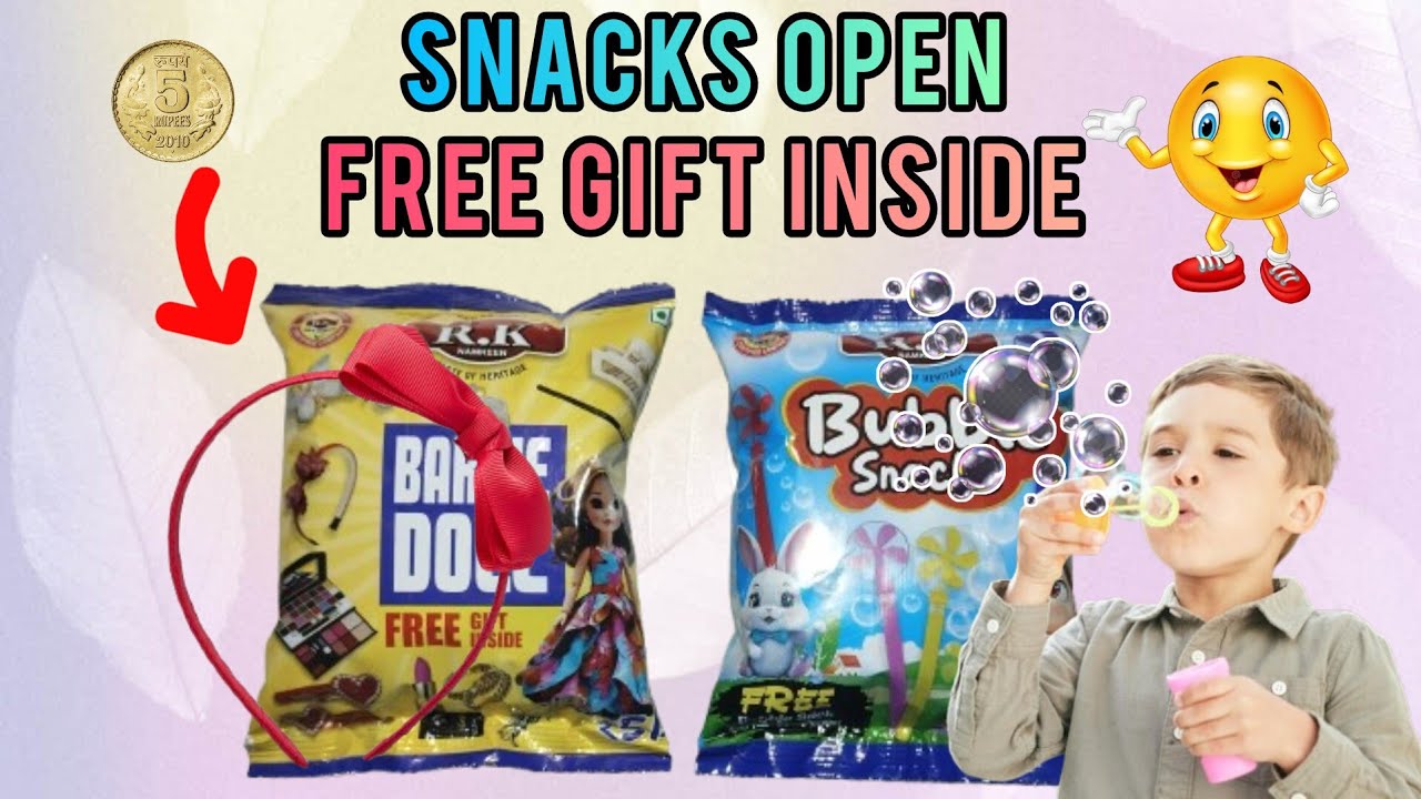 😨Snacks Open Barbie Doll And Bubble Snacks | Free Gift Inside🫧🎁