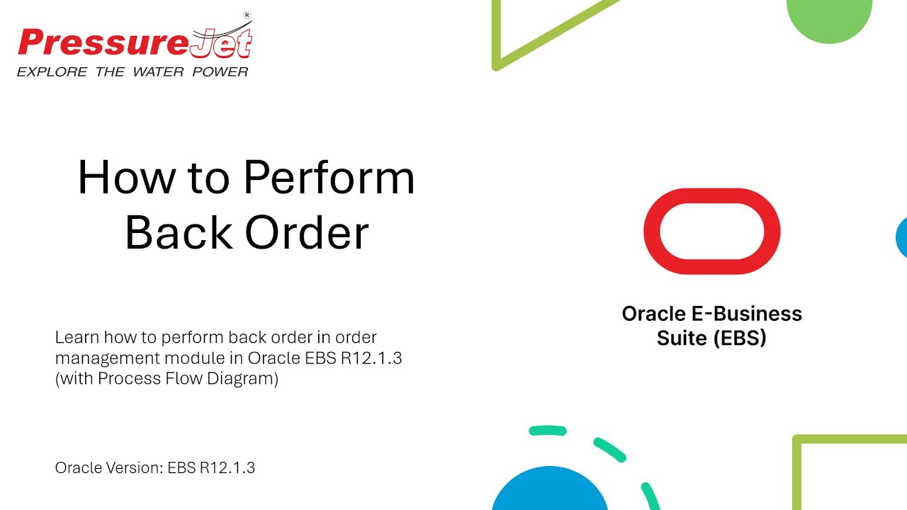 How to Perform Back Order | Oracle EBS R12
