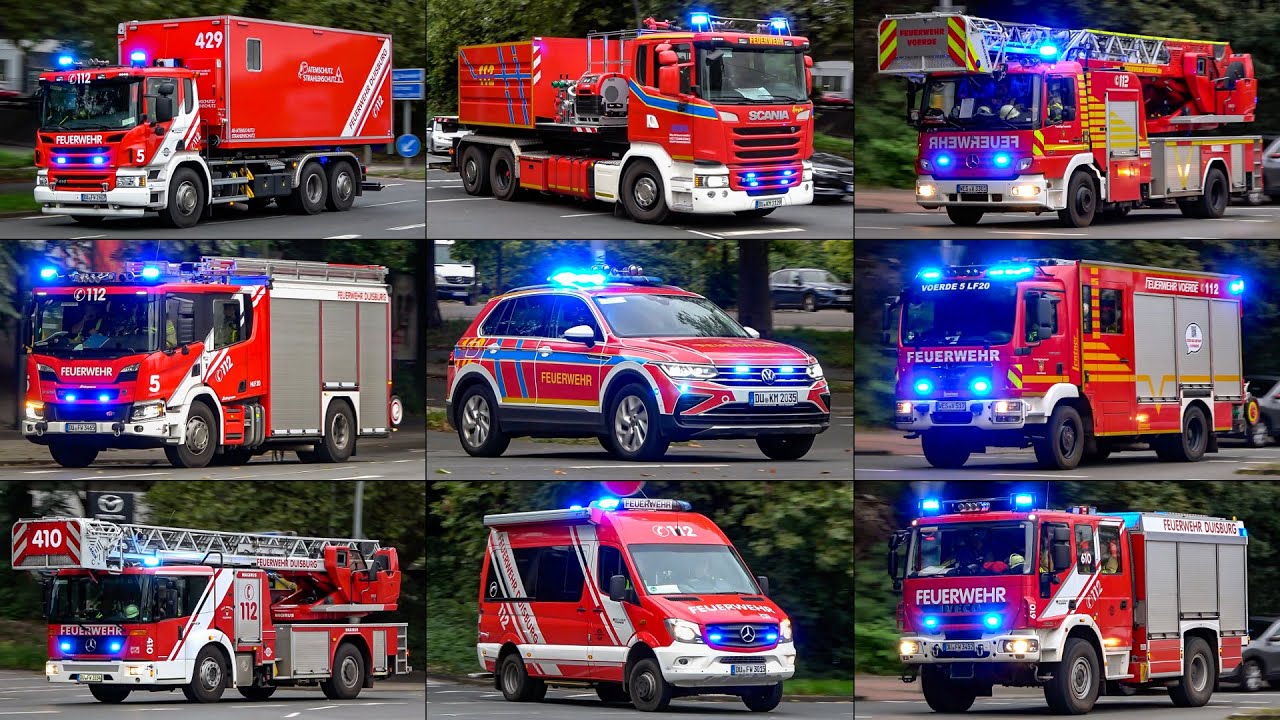 [CHEMIEWERK IN FLAMMEN] - WERKFEUERWEHREN & Überörtliche Kräfte auf EINSATZFAHRT in Duisburg!