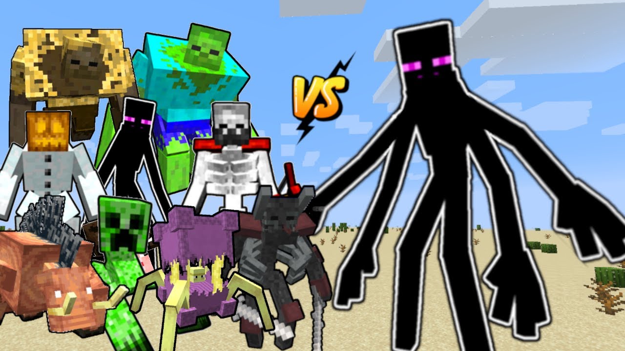 Mutant Enderman vs Mutant Beasts and Mutant More in Minecraft