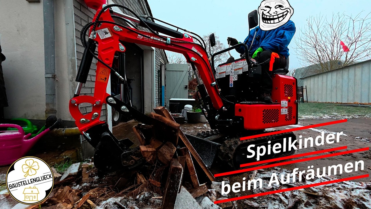 KANN MAN(N) mit einem China-Bagger FEINFÜHLIG arbeiten??? Aufräumen mit dem HZC SDKB800