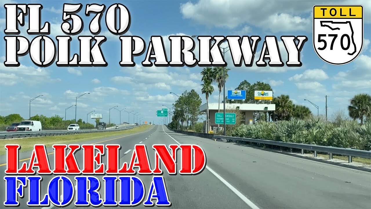 Polk Parkway East - FL-570 - Lakeland - Florida - 4K Highway Drive