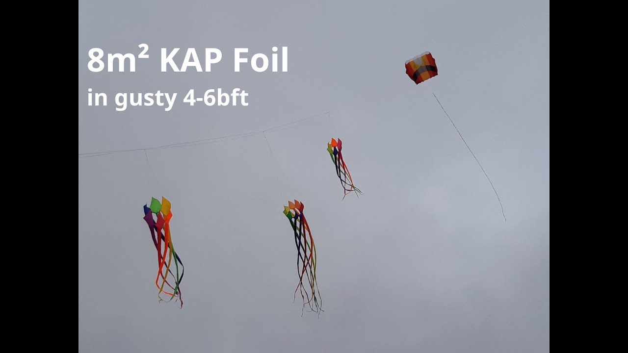 8m² KAP-Foil in strong gusty autumn wind at the baltic sea