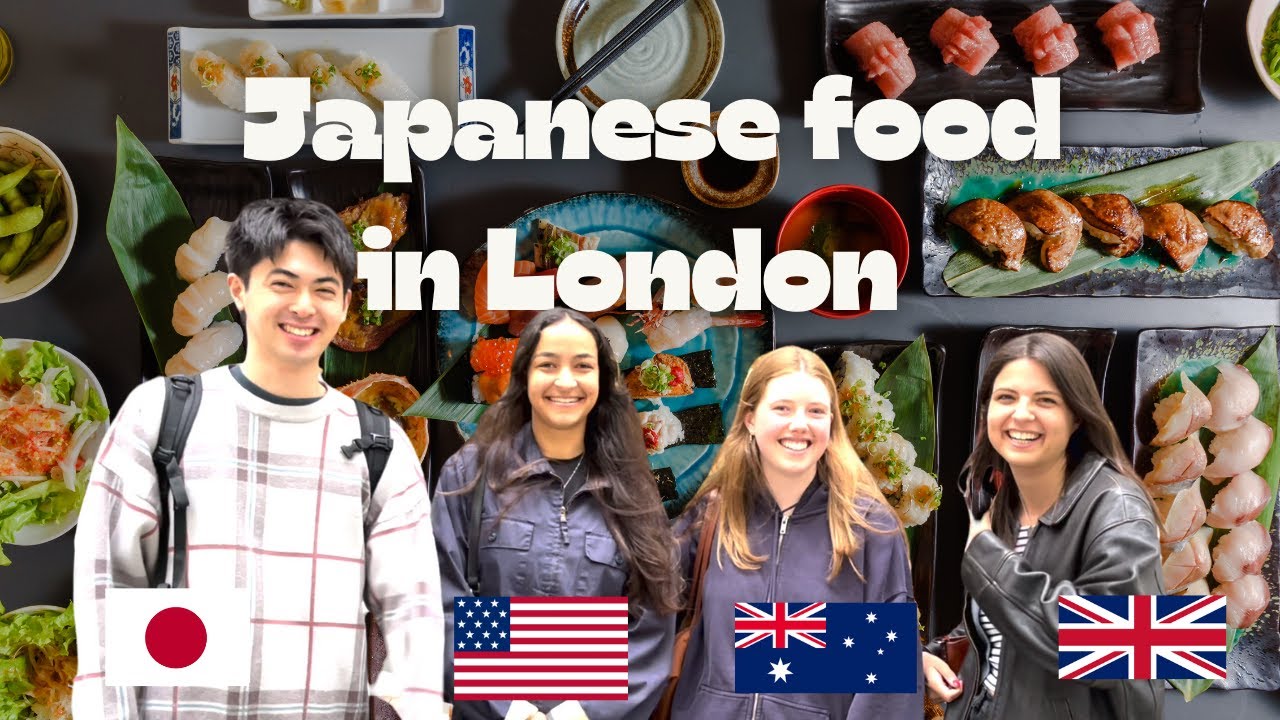 ロンドンの日本食は高いのか？？キングスの友達と調査 #日常英会話 / Try Japanese Food in London with my Friends at King's!!