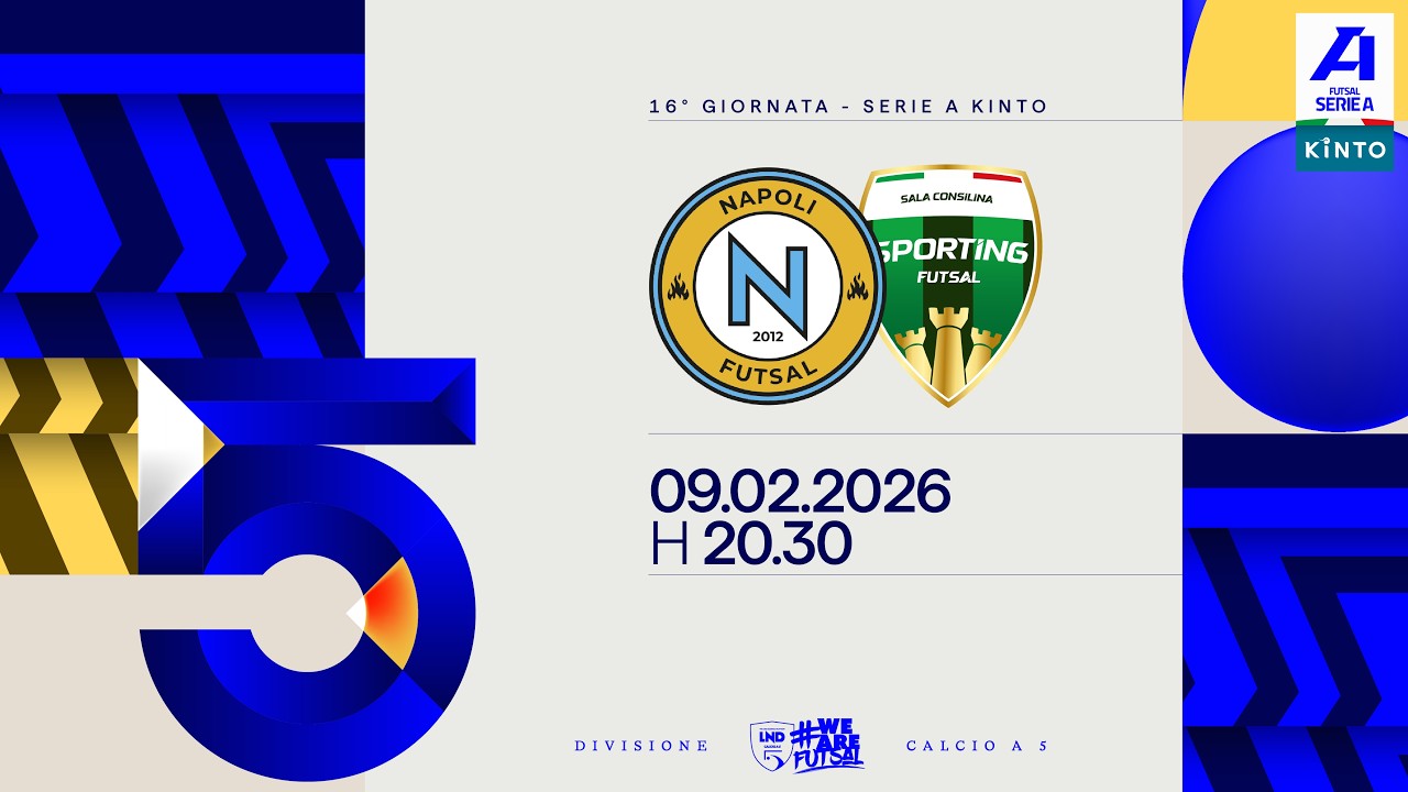 Napoli Futsal-Sporting Sala Consilina 5-0 | 16ª giornata | Serie A KINTO 2025/2026