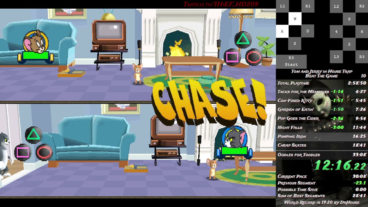 [PS1 EMU] Tom and Jerry House Trap Any% Beat the Game Speedrun in 26:52.666