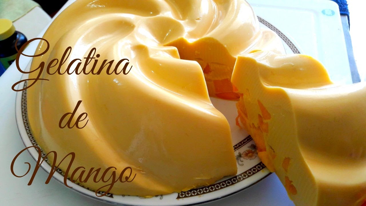 SI TIENES MANGO 🥭 EN CASA PREPARA GELATINA DE MANGO 🥭 FRUTA NATURAL SUPER CREMOSITA