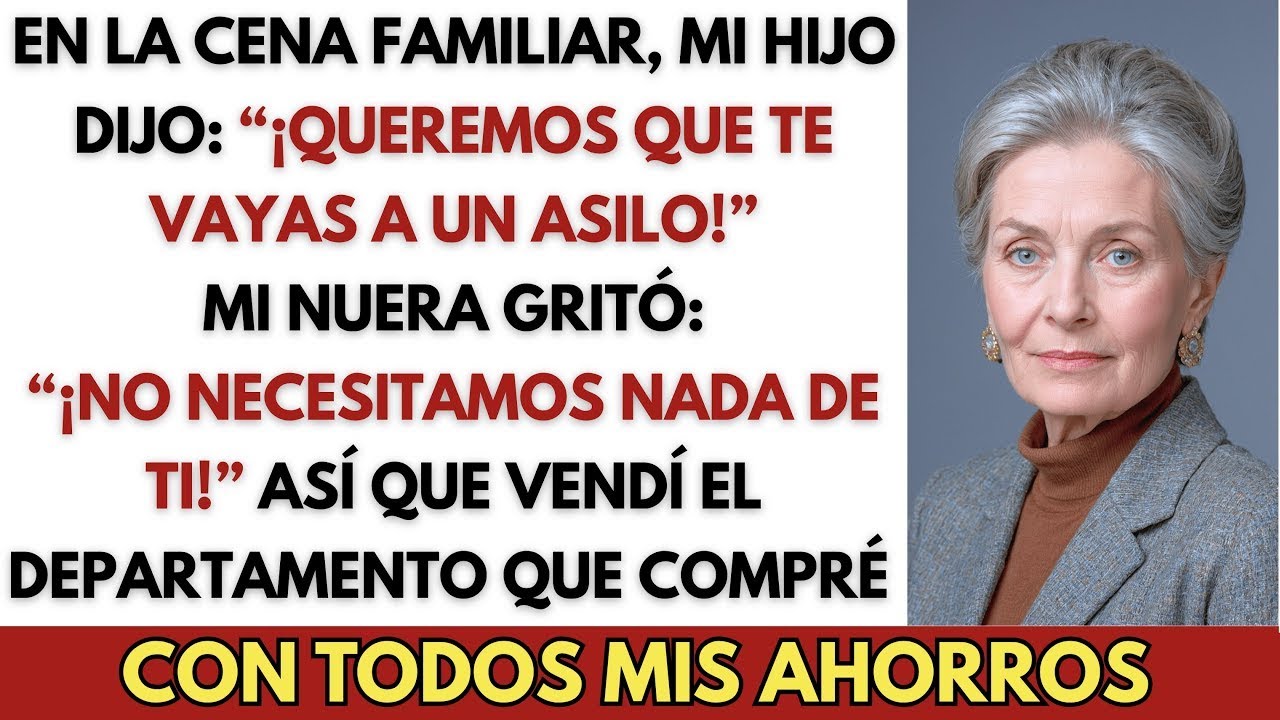 Mi nuera y mi hijo dijeron que no querían nada de mí… así que vendí el departamento que l