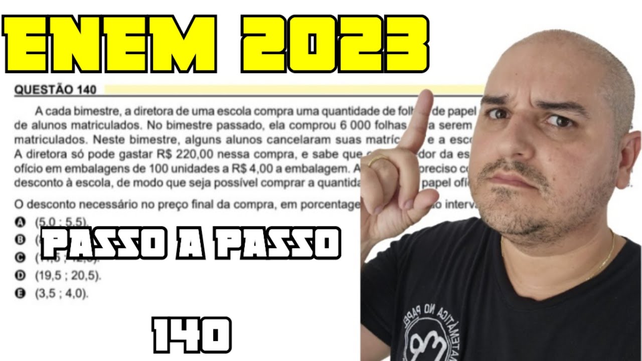 ENEM 2023 - A cada bimestre a diretora de uma escola compra uma quantidade de folhas de papel
