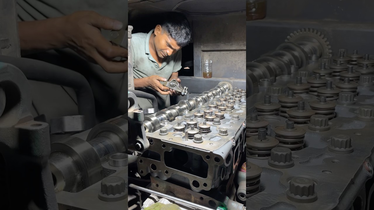 Volvo B8R camshaft fitting ❤️ #automobile #engine #mechanic #machine #scania #volvo #shorts