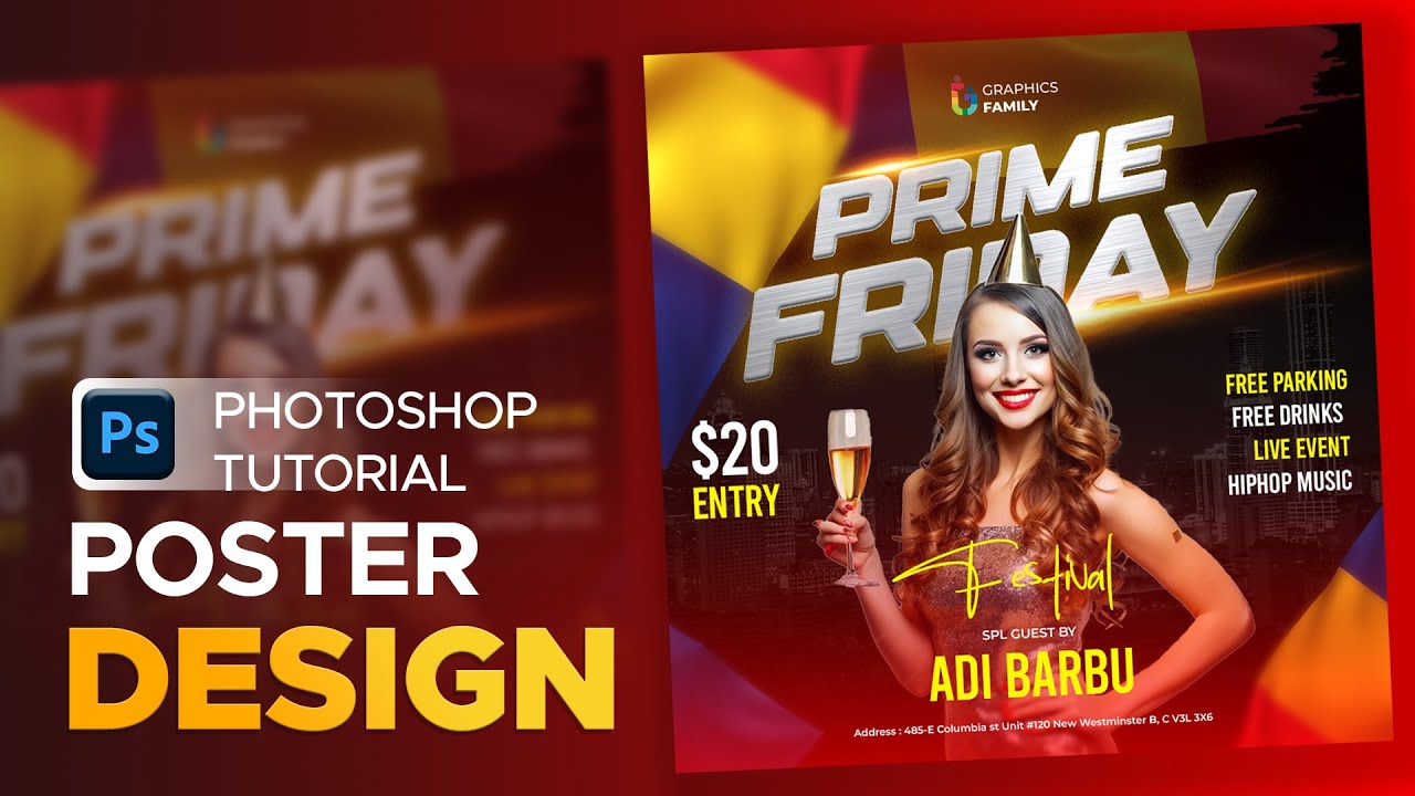 Party Poster Design Tutorial in Photoshop