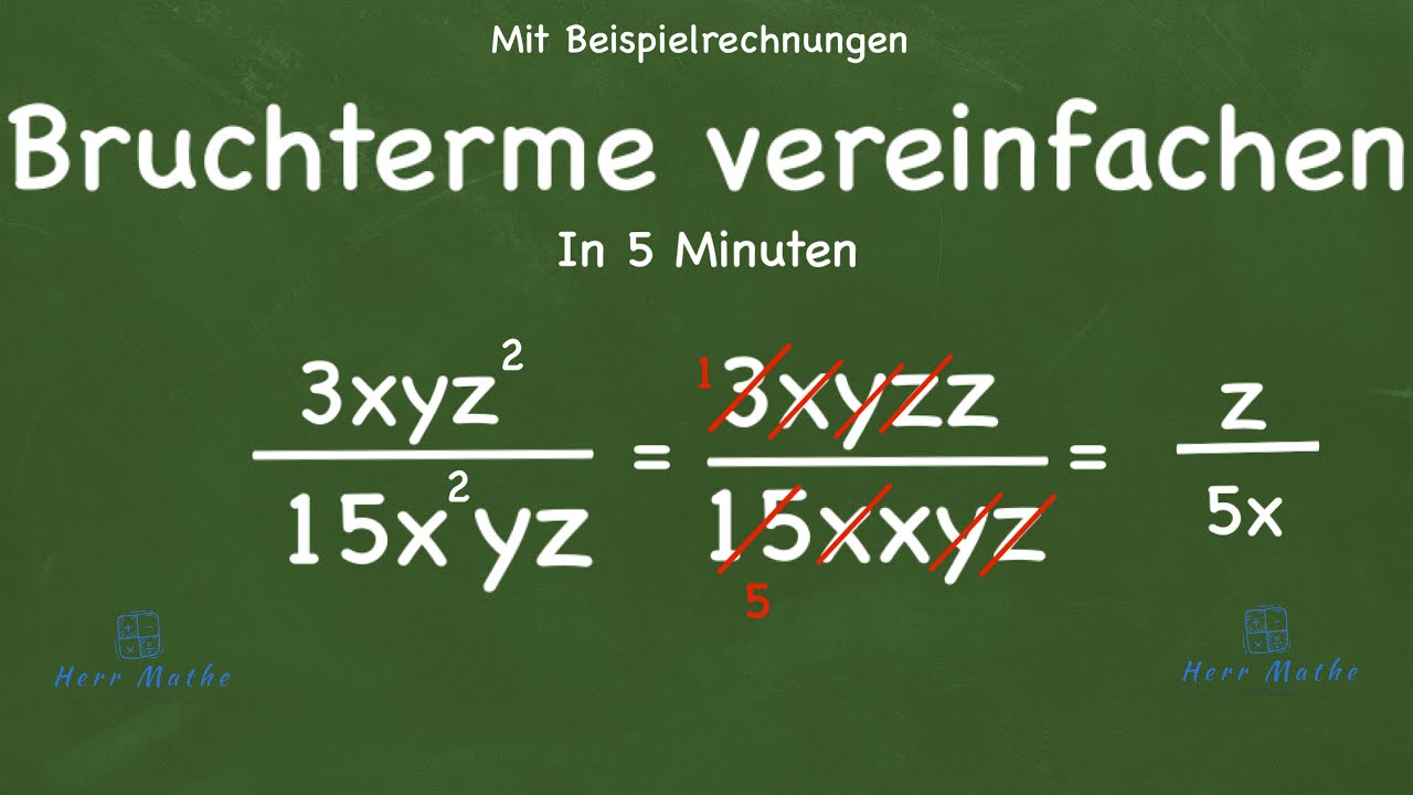 Bruchterme vereinfachen - schwere Aufgaben