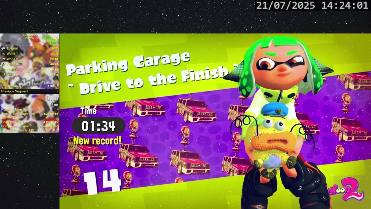 Splatoon 2 - Level 14 in 1:34 (PB)