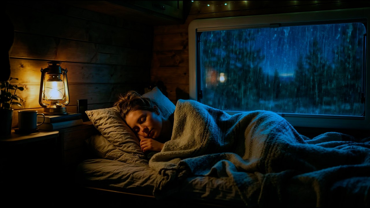 Heavy Rain and Thunder ASMR in Van | Sleep Instantly with Relaxing Storm Sounds