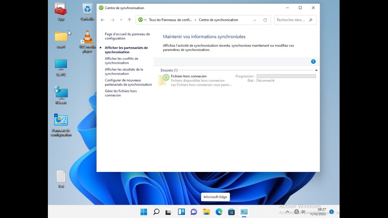 Les fichiers hors connexion sous Windows