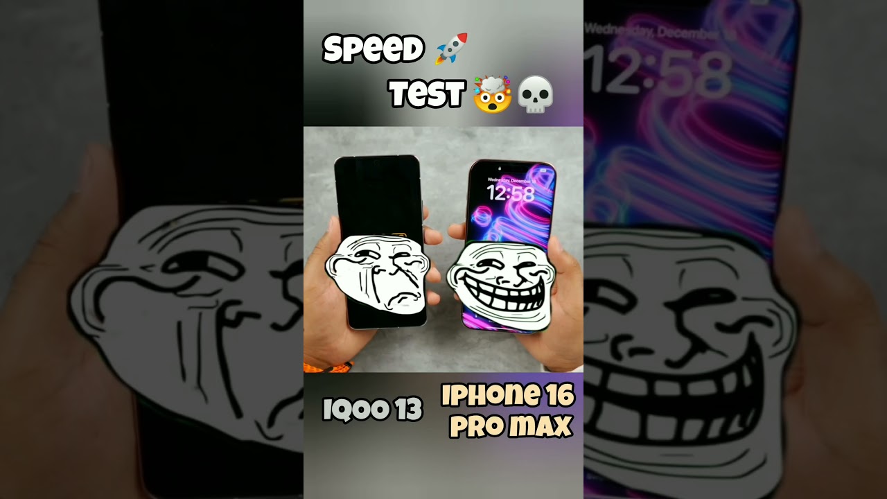 Iqoo 13 vs iPhone 16 pro Max  speed 🚀 test 🤯#iqoo13# IQOO 13#iqoo13