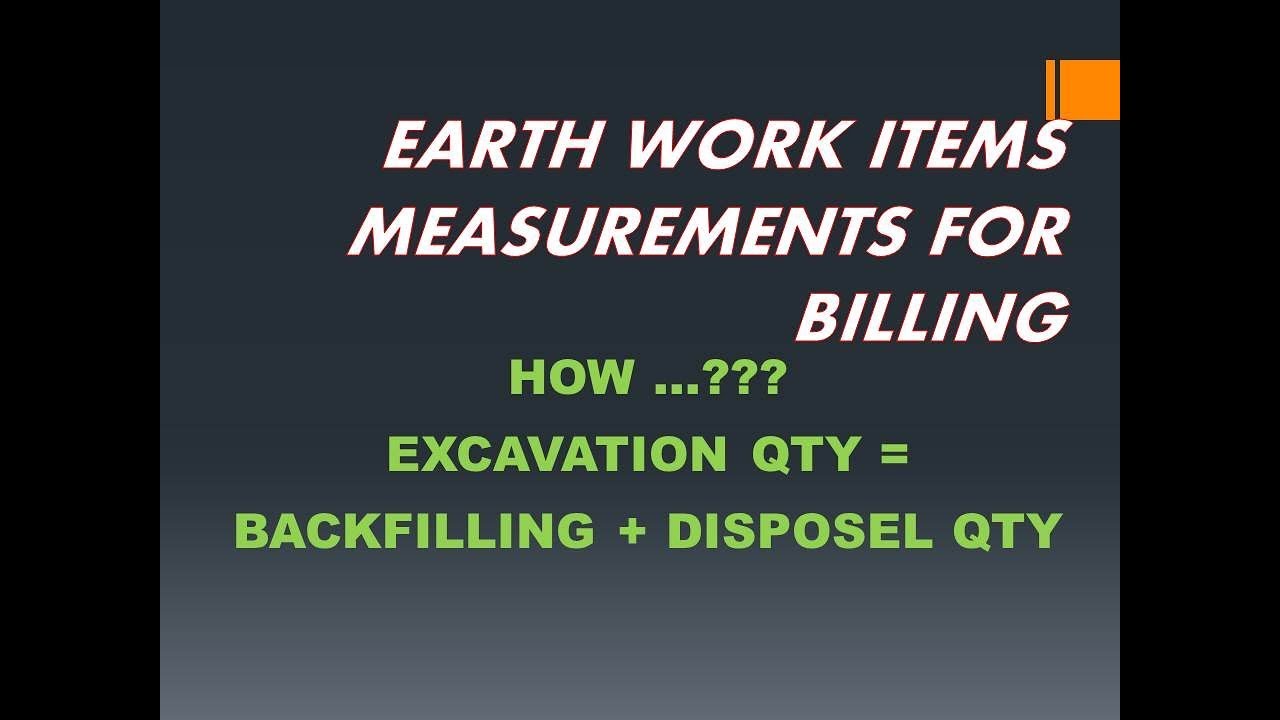 Earth Work Measurement for Billing